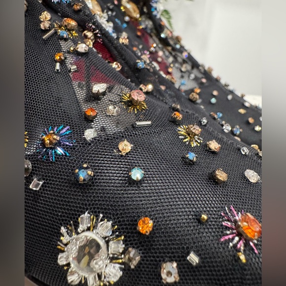 Alexander McQueen Crystal Embellished Mesh 90mm Stiletto Boots - Picture 8 of 14